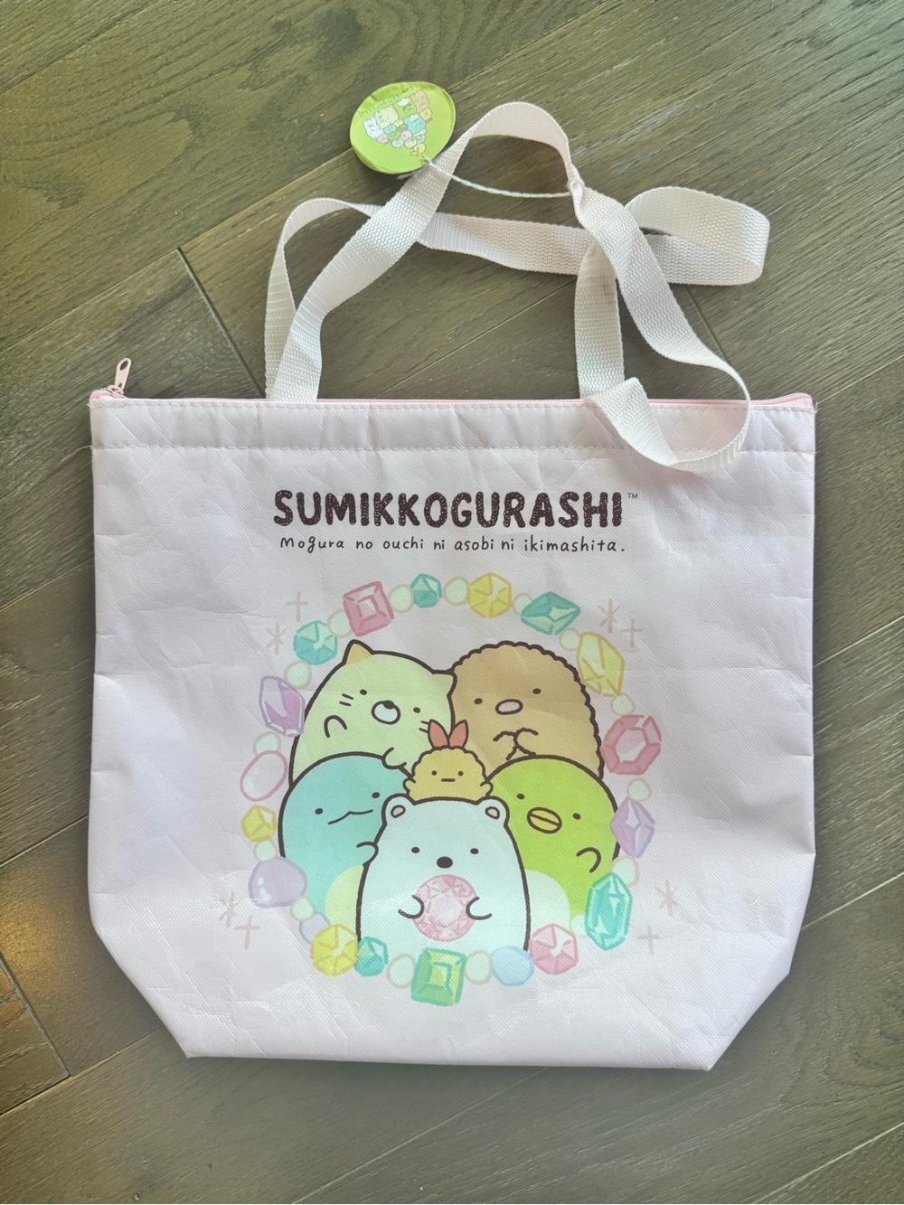 NWT Sumikkogurashi by San-X insulated zipper bag with straps